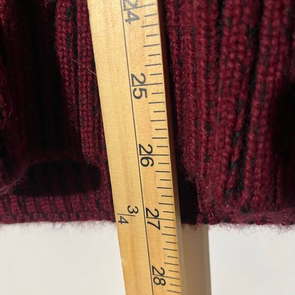 LCR Menswear Collection Cowl Neck Red Knit Pullover Sweater Women’s Size Large - Picture 6 of 7
